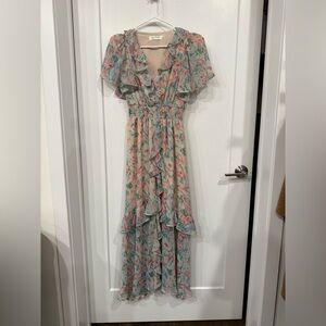 Flowery chiffon dress